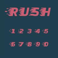 Conjunto de caracteres &#39;Rush&#39;, ilustração vetorial vetor