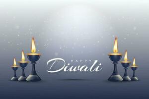 diwali festival Projeto com queimando lâmpadas vetor