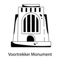 na moda voortrekker monumento vetor