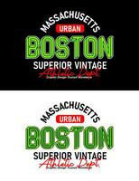 boston Massachusetts urbano Esportes linha tipo de letra, para impressão em t camisas etc. vetor