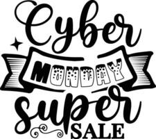 cyber Segunda-feira super venda vetor