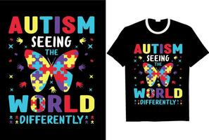 autismo t camisa projeto, vintage, tipografia t camisa vetor