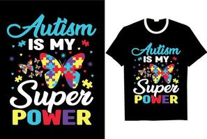 autismo t camisa projeto, vintage, tipografia t camisa vetor