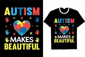 autismo t camisa projeto, vintage, tipografia t camisa vetor