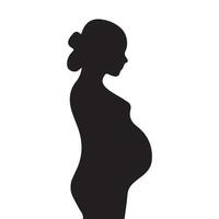 silhueta de mulher grávida vetor