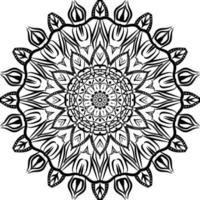 mandala preta para design, design de padrão circular de mandala vetor