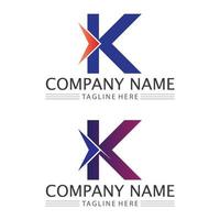 k design de logotipo k carta conceito de fonte logotipo empresarial vetor e design