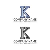 k design de logotipo k carta conceito de fonte logotipo empresarial vetor e design