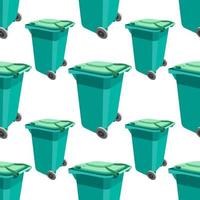 lata de lixo sem costura padrão colorido ecologia