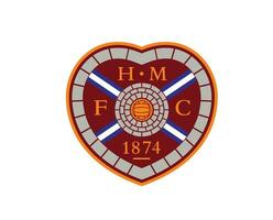coração do Midlothian fc clube logotipo símbolo Escócia liga futebol abstrato Projeto vetor ilustração