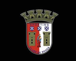 esportivo braga clube logotipo símbolo Portugal liga futebol abstrato Projeto vetor ilustração com Preto fundo