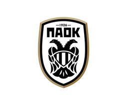Paok Salónica clube símbolo logotipo Grécia liga futebol abstrato Projeto vetor ilustração