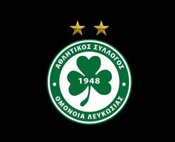 omonia Nicósia clube logotipo símbolo Chipre liga futebol abstrato Projeto vetor ilustração com Preto fundo