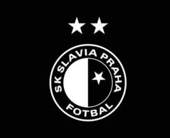 Slavia Praga clube logotipo símbolo branco tcheco república liga futebol abstrato Projeto vetor ilustração com Preto fundo