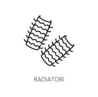 agachamento massa formas, pequeno radiatori esboço vetor