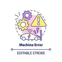 ícone do conceito de erro da máquina. vetor