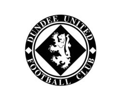 Dundee Unidos fc clube símbolo logotipo Preto Escócia liga futebol abstrato Projeto vetor ilustração