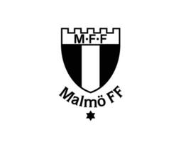 Malmo clube logotipo símbolo Preto Suécia liga futebol abstrato Projeto vetor ilustração