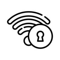 moderno ícone vetor do Wi-fi segurança, Wi-fi sinais com buraco da fechadura