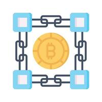 bitcoin blockchain vetor Projeto isolado em branco fundo