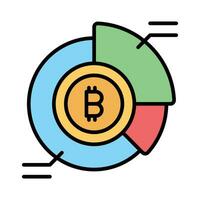 bitcoin análise vetor Projeto isolado em branco fundo