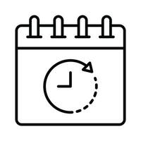 relógio com calendário, conceito vetor do data limite dentro moderno estilo