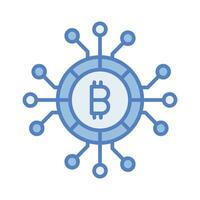 criptomoeda moeda vetor projeto, bitcoin ícone dentro moderno estilo