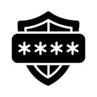 escudo com senha, cyber segurança conceito. pessoal dados proteção vetor