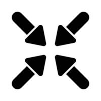 Centro ponto Setas; flechas vetor projeto, fácil para usar ícone