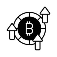 bem projetado ícone do bitcoin, criptomoeda moeda vetor Projeto