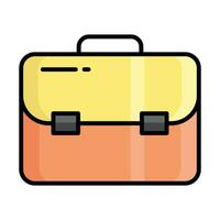 ícone vetorial moderno de portfólio, maleta de negócios vetor