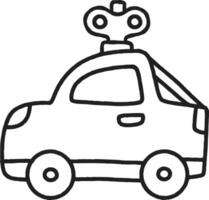 esboço brinquedo carro desenho animado ilustração vento acima despejo caminhão vetor