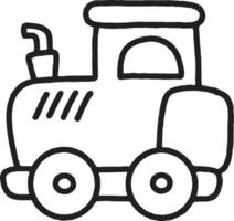 esboço brinquedo carro desenho animado ilustração resgate ambulância vetor
