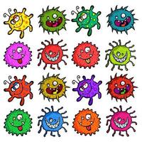 vírus patógenos microscópicos assustadores vetor