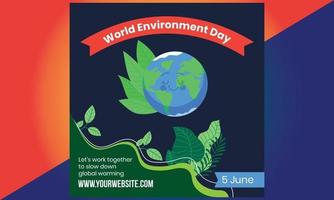 dia Mundial do Meio Ambiente. terra ecológica verde. dia Mundial do Meio Ambiente. vetor
