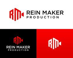 carta rm monograma filme Produção indústria logotipo Projeto. vetor