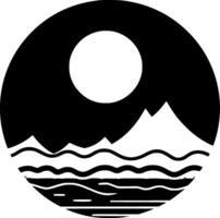 oceano - minimalista e plano logotipo - vetor ilustração