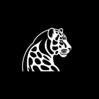 leopardo, minimalista e simples silhueta - vetor ilustração