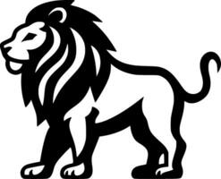 leão - Preto e branco isolado ícone - vetor ilustração