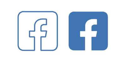 Facebook ícone vetor ilustração, Facebook social meios de comunicação vetor ícone. f carta logotipo símbolo. vetor eps 10