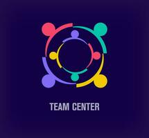 criativo equipe Centro logotipo. único cor transições. Liderança e corporativo logotipo modelo. vetor
