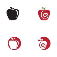 conjunto de logotipo do ícone de design de ilustração vetorial apple vetor