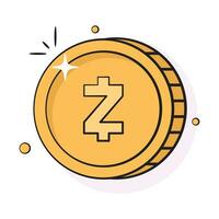 bem projetado ícone do zcash moeda, criptomoeda moeda vetor Projeto
