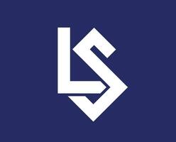Lausanne esporte símbolo clube logotipo branco Suíça liga futebol abstrato Projeto vetor ilustração com azul fundo