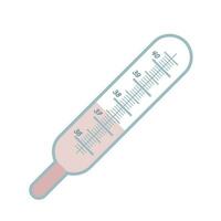 isolado vetor médico mercúrio termômetro com escala e números