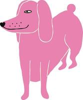 legal estranho Rosa dachshund. quadrinho cachorro personagem ilustração vetor