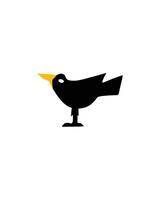 Preto pássaro símbolo vetor ilustração logotipo Projeto