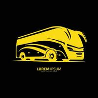 ônibus logotipo escola ônibus ícone silhueta vetor isolado Projeto