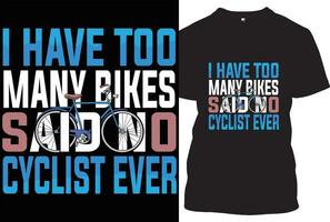 bicicleta camiseta Projeto vetor ilustração