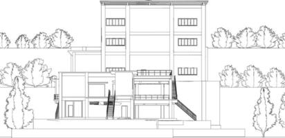 3d ilustração do industrial construção vetor